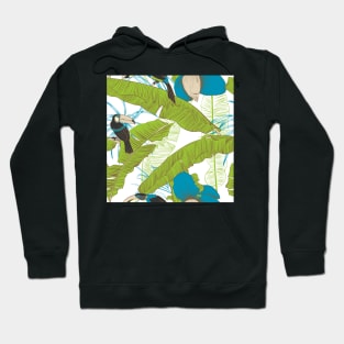 Seamless floral background with petunia toucan Hoodie